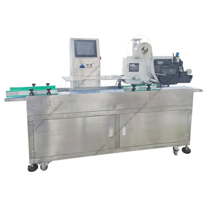 Machine d'étiquetage automatique avec PLC et moteur pour bouteilles et canettes, impression d'étiquettes numériques - Product Image 3