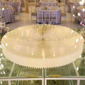 Colonne romaine pliable en papier, socle rond pour présentation de desserts de mariage, décoration de pilier en papier pour la décoration de la scène de mariage - Product Image 2