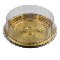 Vente en gros de boîtes à sushi jetables en plastique doré, barquettes d'emballage alimentaire à emporter avec couvercle transparent, épaisseur 1 mm, matériau BOPS/PS