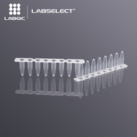 Fabricant Source 0.2ml, Tubes à 8 bandes avec couvercle optique, conception à sommet rigide pour utilisation en laboratoire