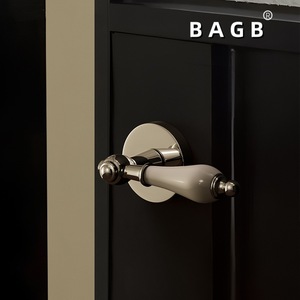 <strong>French</strong> Modern Bathroom <strong>Lock</strong> Antique Glass Door Handle with Mute Ceramic Bright Silver or Gold Magnetic Door <strong>Lock</strong> - Product Image 3
