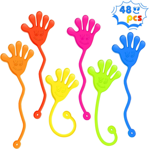 JITENG Mains collantes scintillantes, mini-jouets extensibles à claquer, idéales pour les fêtes et les vacances, lot de petites mains collantes - Product Image 1