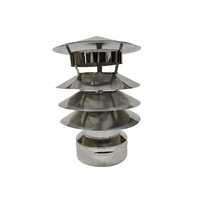 Capuchon de cheminée à Double mur, en acier inoxydable, 6 ", coiffe de toit/chapeau de pluie, coiffe avec serrure en forme de tour