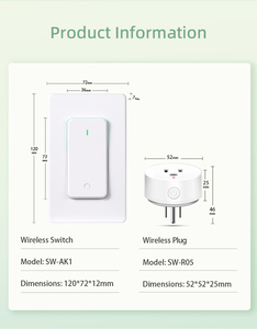 Stop Kontak Nirkabel Jarak Jauh dengan Sekring 15A Bersertifikasi UL Tahan Air IP66 Hemat Energi Tahan Api PC Stop Kontak Standar AS - Product Image 6