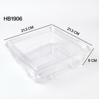Boîte en plastique PET jetable transparente, de qualité alimentaire, pour le pain, les en-cas, les desserts, pour les boulangeries, les supermarchés, l'emballage