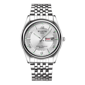 <span class=keywords><strong>Montre</strong></span> à quartz sport pour <span class=keywords><strong>homme</strong></span> S501 en acier inoxydable avec double calendrier, boucle déployante simple et lumineuse – Vente en gros - Product Image 4
