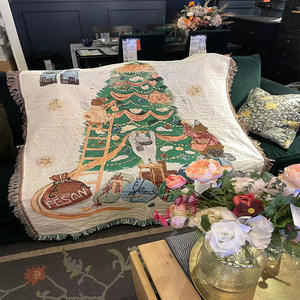 Cây giáng sinh sofa chăn bảng giáng sinh bài viết trang trí bầu không khí đạo cụ nhiếp ảnh mùa Đông Bắc Âu tấm thảm - Product Image 2