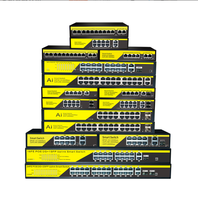 Switch Jaringan POE Standar POE48V dengan Port Serat Optik SFP/SC, Switch 100 Gigabit