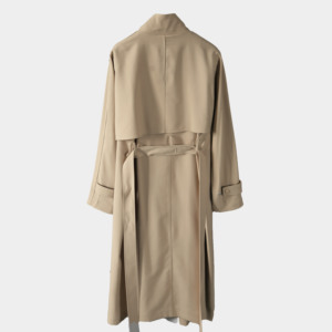 Cappotto Lungo da <span class=keywords><strong>Donna</strong></span> Tyan, Design Speciale, Nero e <span class=keywords><strong>Beige</strong></span>, in Rayon, Vestibilità Elegante, Collo Alto - Product Image 4