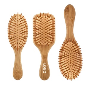Peigne à coussin d'air en bambou, antistatique, pour massage et soin des cheveux, lisse et abordable, vente chaude, directement de l'usine - Product Image 1