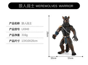 Modèle d'animal de simulation de <span class=keywords><strong>loup</strong></span>-<span class=keywords><strong>garou</strong></span> grand format, très vendu, pour enfants, armes, décoration de forêt sauvage - Product Image 6