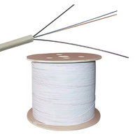Cable Óptico GJXH de Grado Telecomunicaciones Estándar Nacional, Tipo Mariposa, Fibra Óptica de 1 y 2 Hilos, Bajo Humo