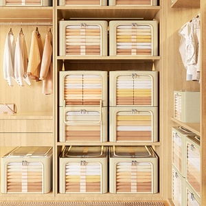 Caja de almacenamiento contenedores familia multiusos armario plegable ropa apilable organizador cajones armario caja de ropa cesta de la colada - Product Image 5