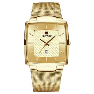 Luxury Brand Mens Fashion Reward 62009 Square Business Quartz Wrist Watch