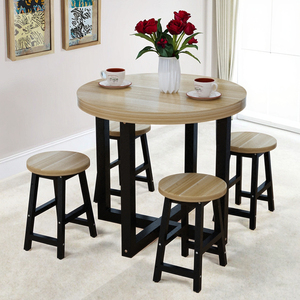 <strong>Round</strong> Wooden Traditional <strong>Dining</strong> <strong>Table</strong> <strong>Set</strong> Chairs for 4 Furniture with Low Price