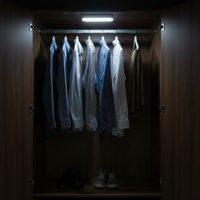 Nouvelle conception de lumière LED rechargeable ultra-mince avec capteur de mouvement PIR pour éclairage sous armoire
