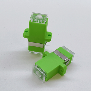 อะแดปเตอร์ไฟเบอร์ออปติกแบบ SC APC Simplex ความเสถียรสูง พร้อมฝาครอบกันฝุ่นแบบใส และตัวยึดสำหรับ FTTH - Product Image 1