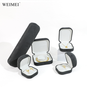 WEIMEI Elegant Handcrafted Jewelry <b>Gift</b> <b>Box</b> For Ring Earring Pendant Necklaces Bracelets With Luxe Suede Velvet Lining Option - Product Image 6