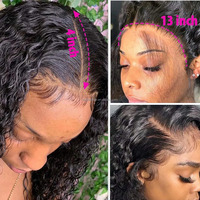 Perruque brésilienne bouclée crépue avec fermeture en dentelle 5*5, 100% cheveux humains, sans colle, perruque bob frontale en dentelle HD 13x4, cheveux vierges Jerry Curl