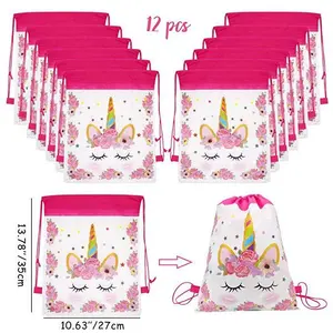 Sac à dos licorne pour enfants, sac cadeau à cordon, sac à dos dinosaure, fournitures de fête, cadeaux pour enfants - Product Image 1