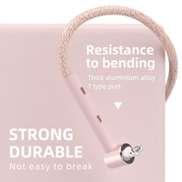 Câble de charge Micro USB en nylon tressé SD-171 Cordon de chargeur rapide 2.1A pour téléphones Android Caméras et banques d'alimentation