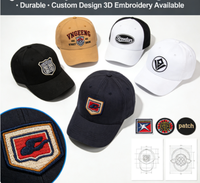 Casquette de baseball sportive ajustable à 5 panneaux personnalisée en gros avec logo brodé, cordon et patch tissé 100 % polyester unisexe OEM