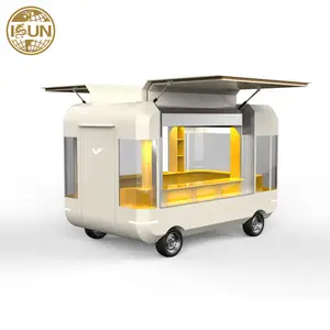 Beautiful Top Quality kiosk street electric mobile burger food cart ice food trailers fully equipped kitchen taco truck