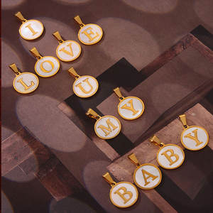 Colgantes y dijes de moda de acero inoxidable 316L chapados en oro PVD de 14K y 18K personalizados DIY para la fabricación de joyas - Product Image 5