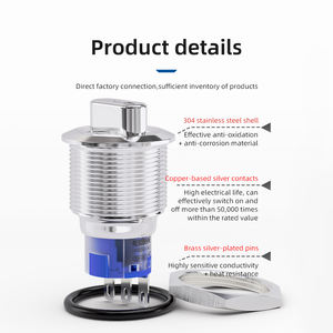 5A Metall drehschalter 19mm 22mm ein aus Schlüssels teuer gerät 1 no1nc Verriegelung wahlschalter 3 Position - Product Image 3