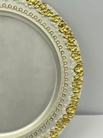 Plaque commémorative ronde en alliage de zinc poli, durable et personnalisable, style sportif, motif floral doré SAH-182 Guangdong Chine
