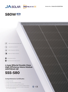 JA Venta caliente Panel solar 370-395Watt 156 Cells 370W 395W 380W Paneles solares con CE TUV ETL CEC - Product Image 6