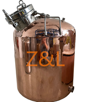 Chaudière à double enveloppe en cuivre 26 gallons 53 gallons 100 gallons avec mélangeur/agitateur