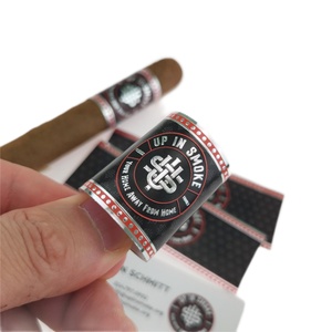 Custom Cigar Labels With Logo Gold Stamping Ring Band Labels Embossed Cigar <b>Packaging</b> <b>Printing</b> Cigar Band Stickers - Product Image 5
