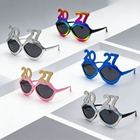 Lunettes de fête en forme de lèvres en PC 2027 – Nouvel An, décorations, accessoires de photomaton, célébration amusante