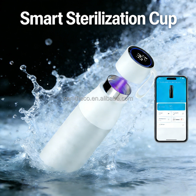 Bluetooth Electronic App Control Temperature Display UV Water Bottle Magnetic Charging Drinking Reminder 316 Stainless Steel