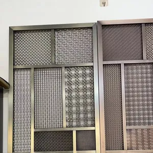 Sisipan pintu desain bingkai logam arsitektur kawat panel jala untuk pintu kabinet