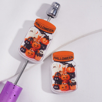Botella de Poción Espeluznante de Halloween, Cuentas Sueltas de Silicona con Diseño de Botella, Cuentas para DIY, Suministros para Hacer Joyas y Manualidades, Venta al por Mayor