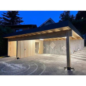 Abri d'auto moderne et facile à assembler, <span class=keywords><strong>garage</strong></span> préfabriqué et rangement avec terrasse pour parking, abri voiture <span class=keywords><strong>en</strong></span> <span class=keywords><strong>bois</strong></span> pour <span class=keywords><strong>garage</strong></span> et terrasse - Product Image 3