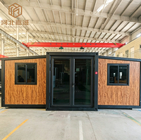 Maisons luxueuses d'apparence de brique rouge petite maison 2 3 chambres à coucher maison préfabriquée maisons de conteneur extensibles modulaires