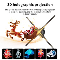 Ventilateur holographique 3D LED de 50 cm contrôlé par application Wi-Fi pour affichage publicitaire intérieur, fournisseur OEM