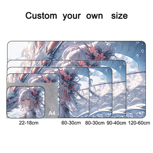 Dragon Anime Girl Office Gaming Mouse Pad Large Gaming Mousepad Waterproof Non Slip <b>Rubber</b> Stitched <b>Edges</b> Keyboard Extended Mat - Product Image 2