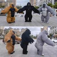 Costume de mascotte de gorille géant gonflable en gros pour adultes