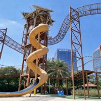 Peralatan Hiburan Kombinasi Taman Bermain Luar Ruangan untuk Anak-Anak dengan Logo Kustom Harga Grosir Cina