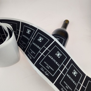 Custom Flocking Printing Private Wine Bottle Label Sticker Strong Adhesive Coating Homemade Wine Label <b>Wrapping</b> <b>Paper</b> - Product Image 5