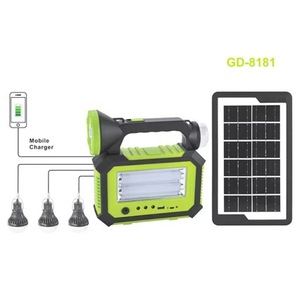 SUNMAXTOP GD-8181 Lámpara Solar Portátil de Emergencia Recargable, Lámpara de Camping, Banco de Energía - Product Image 1