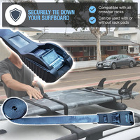 Sangles d'attache extra longues anti-rayures avec boucle en caoutchouc pour planche à pagaie, kayak, canoë, SUP – Sécurisez vos sports nautiques en extérieur