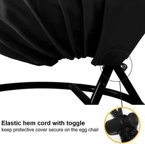 <span class=keywords><strong>Housse</strong></span> de chaise œuf de patio avec fermeture éclair, imperméable, résistante aux intempéries, accessoires de voiture, <span class=keywords><strong>housse</strong></span> de chaise d'extérieur - Product Image 5