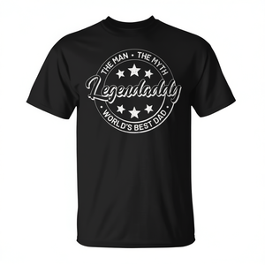 T-shirt Legendaddy nera da uomo, regalo per la festa del papà, design del miglior papà del mondo - Product Image 2