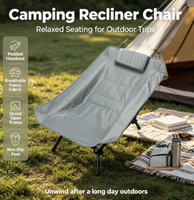 Chaise pliante inclinable de haute qualité en acier carbone et tissu Oxford pour le camping, la pêche, la plage et le parc