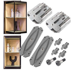 Accesorios Modernos para Gabinetes de Cocina, Giratorios 360 Grados, de Hierro, PVC y Plástico, Color Plateado, Capacidad de Carga de 80 kg - Product Image 5